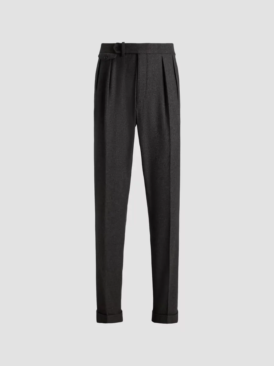 Purple Label Gregory Hand-Tailored Pleated Wool Trousers by Ralph Lauren