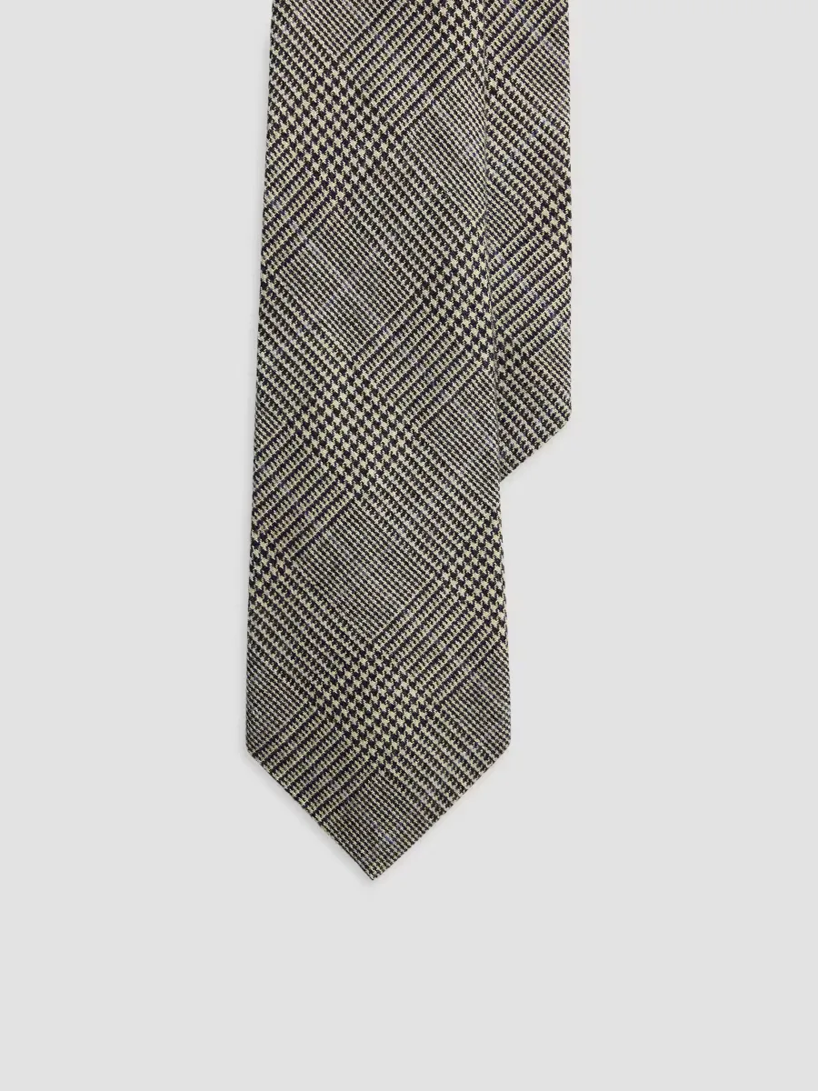 Purple Label Glen Check Wool-Silk-Cashmere Tie by Ralph Lauren