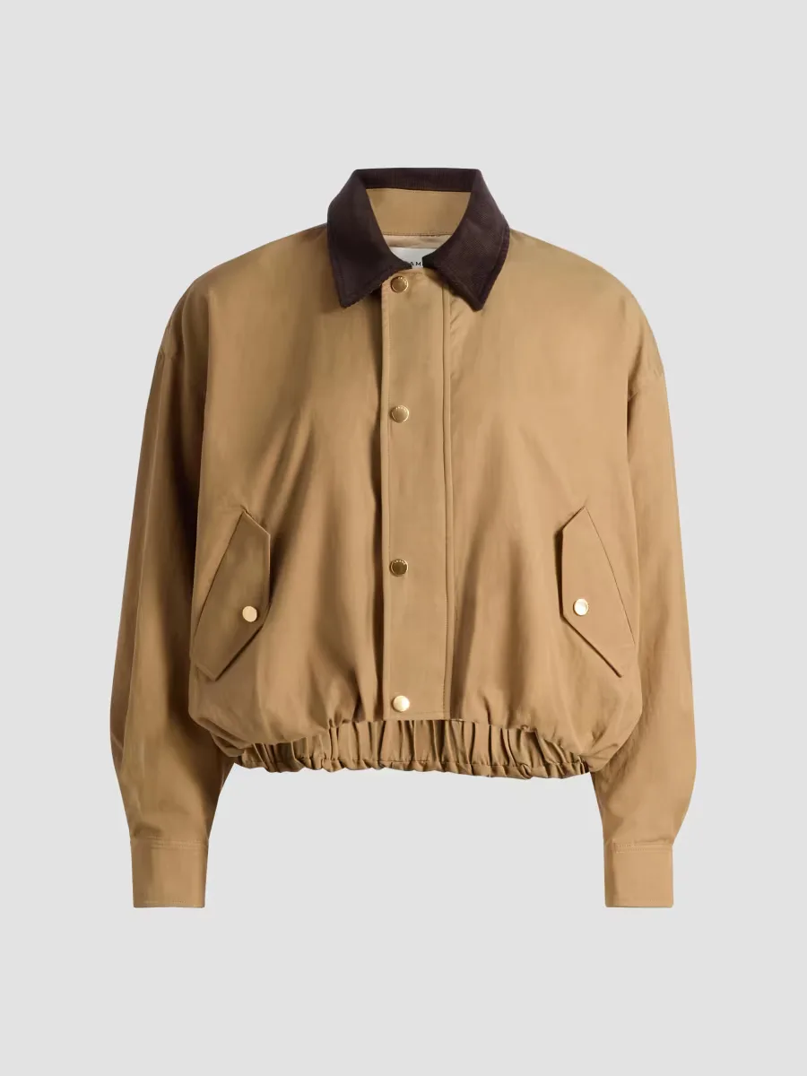 The Cord Bubble-Hem Cotton-Blend Jacket by FRAME