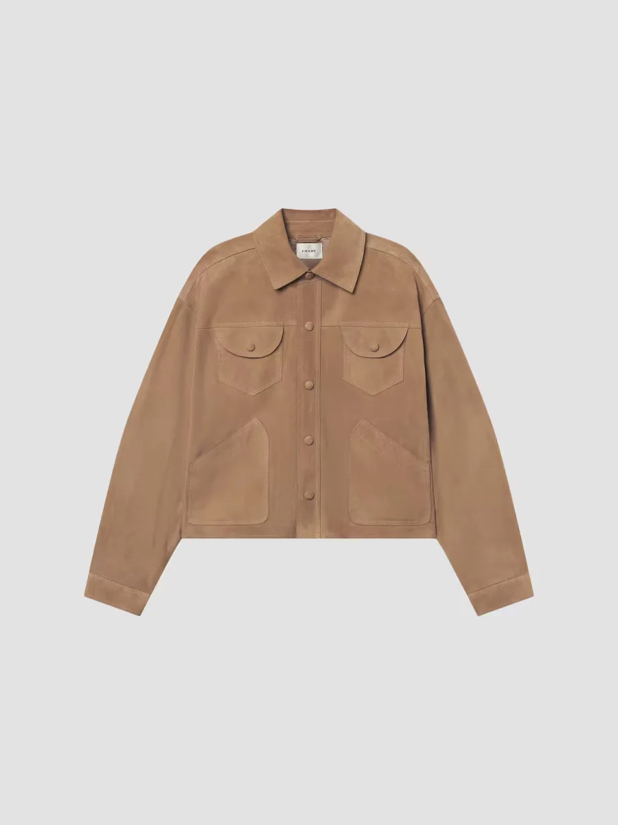 The Suede Utility Jacket by FRAME