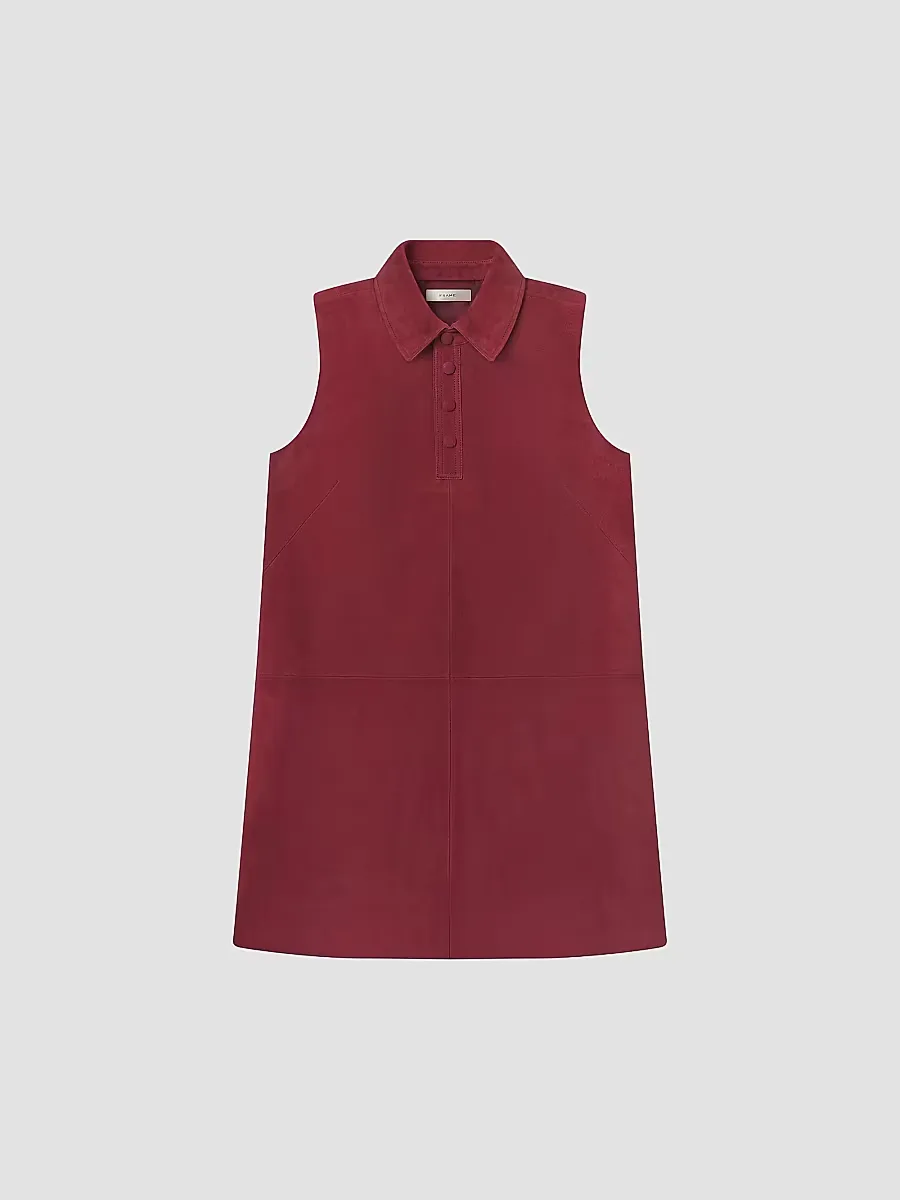 City Shift Suede Mini Shirtdress by FRAME