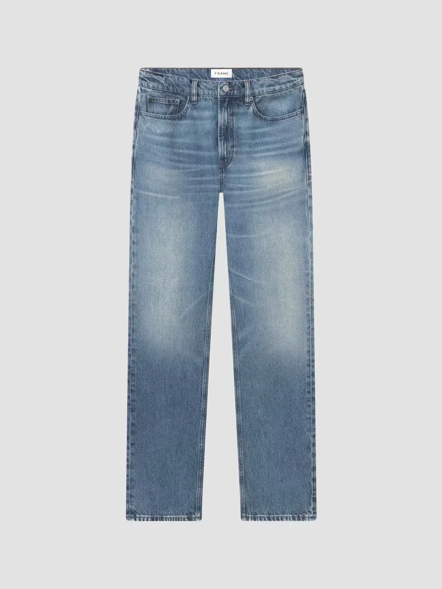 Whiskered Straight-Leg Jeans by FRAME