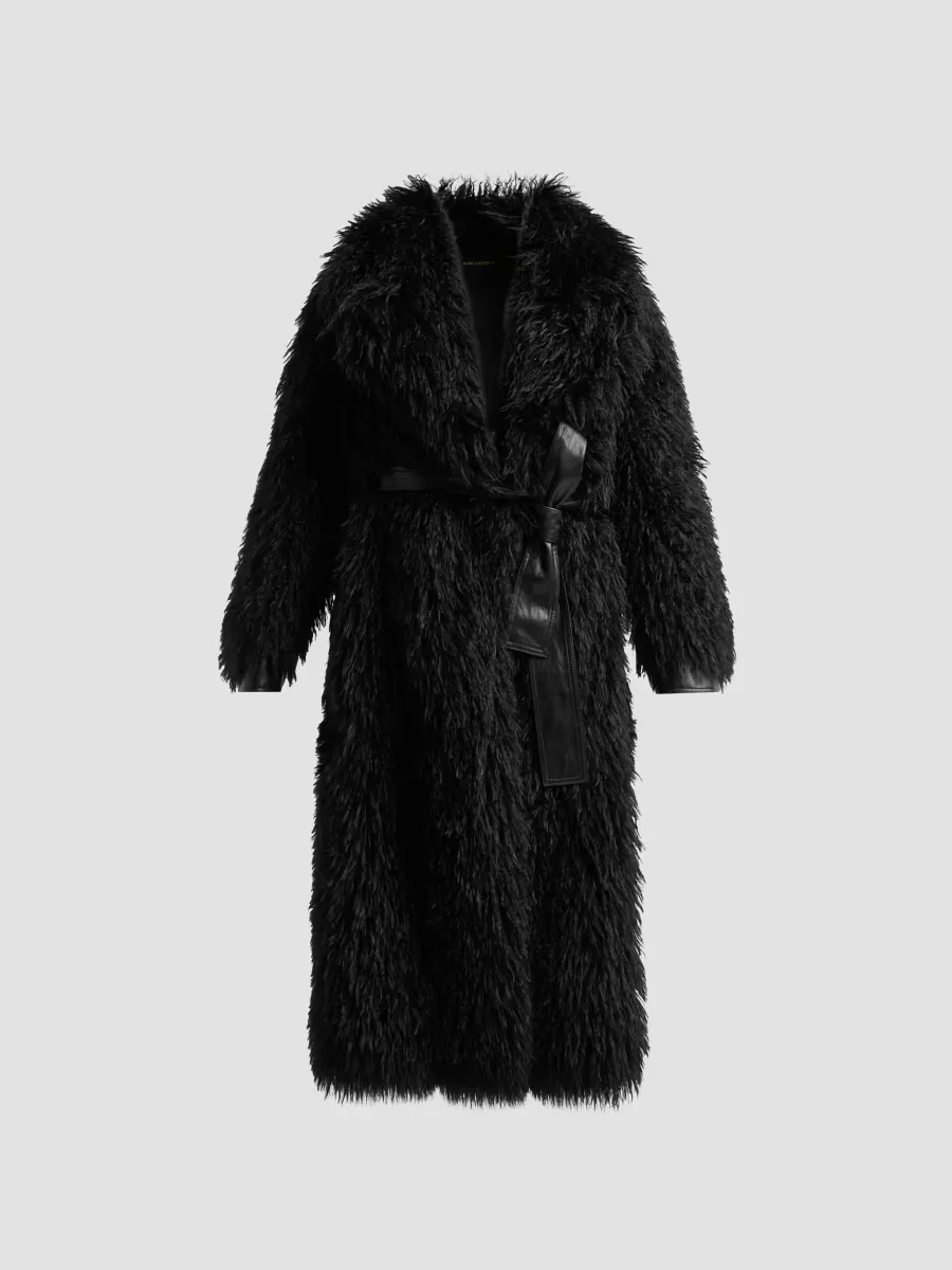 Kallie Faux-Fur Belted Coat by Kobi Halperin