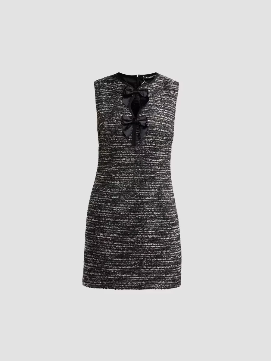 Eliza Bow Tweed Mini Dress by Ungaro