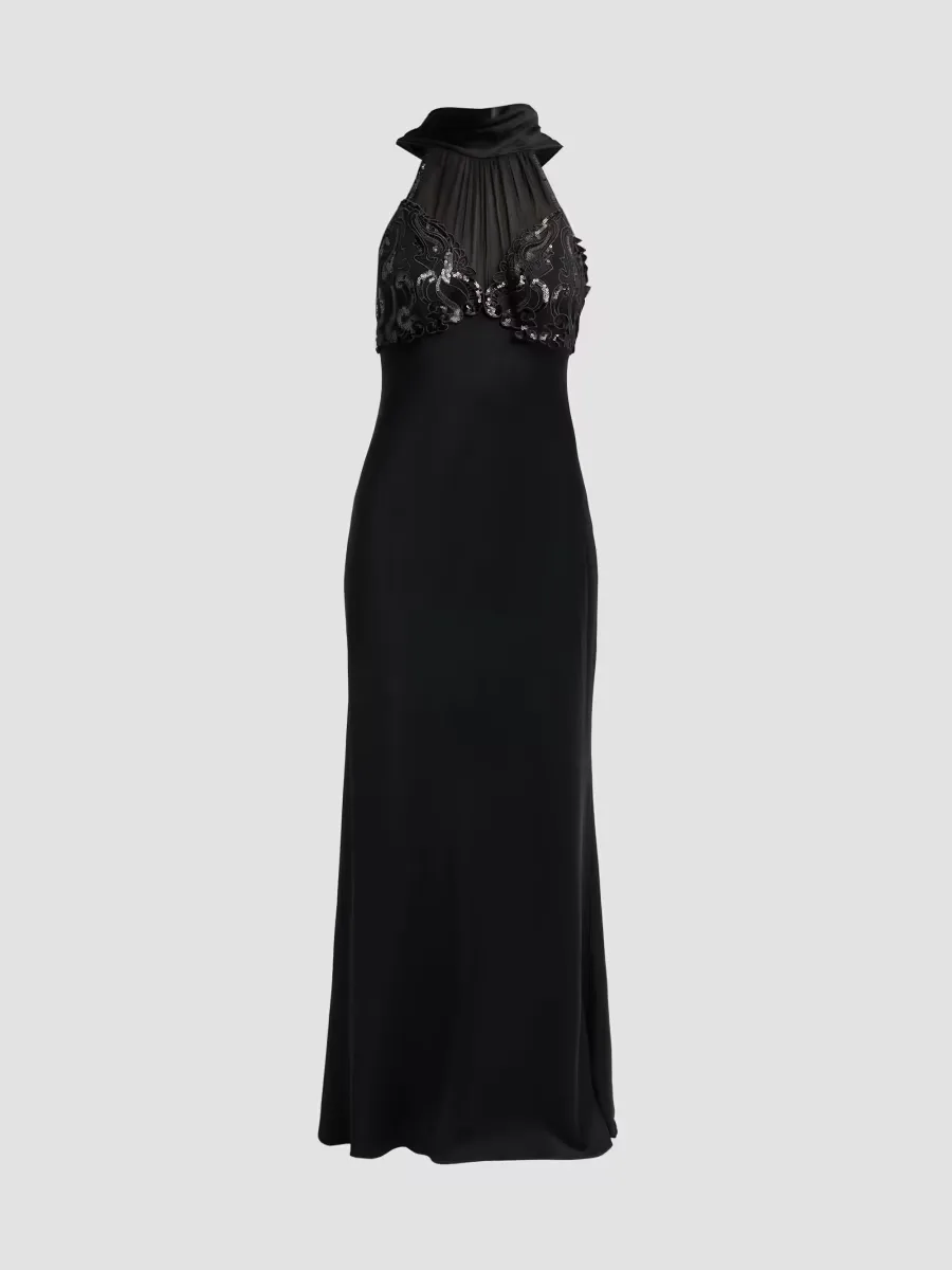 Evie Sequined Halterneck Gown by Ungaro