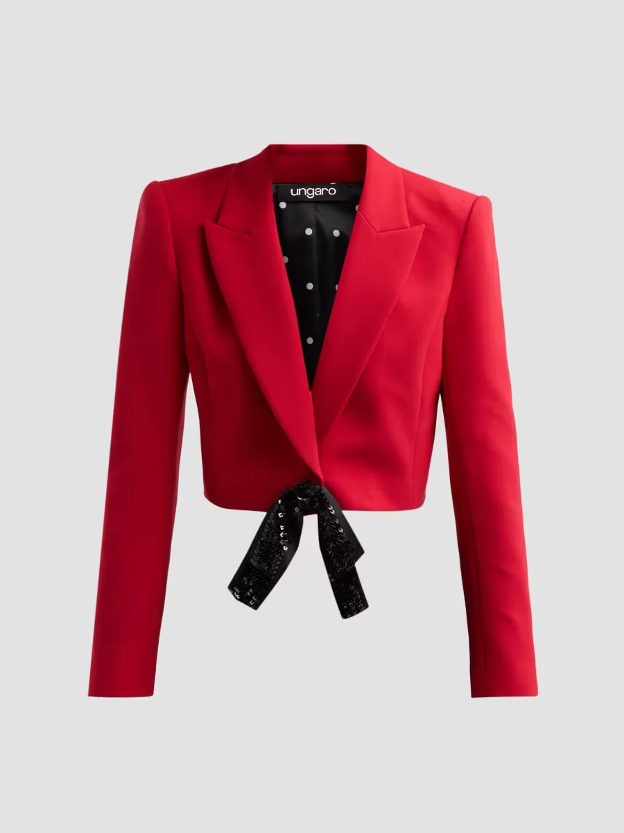 Bria Satin Crop Jacket by Ungaro