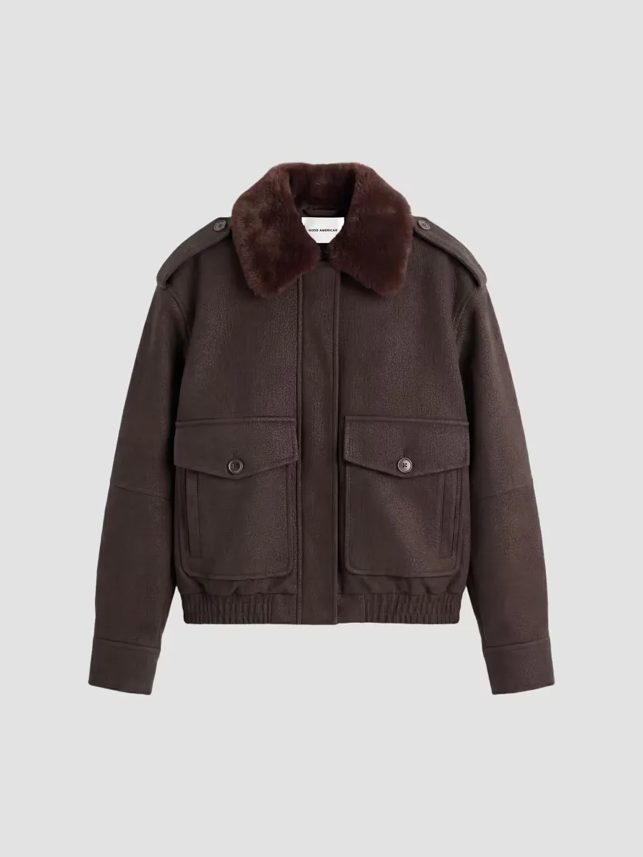 The Better Than Leather Bomber by GOOD AMERICAN