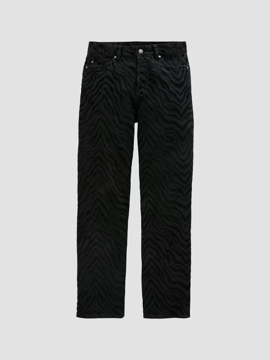 Billie Zebra Print Straight-Leg Pants by AG