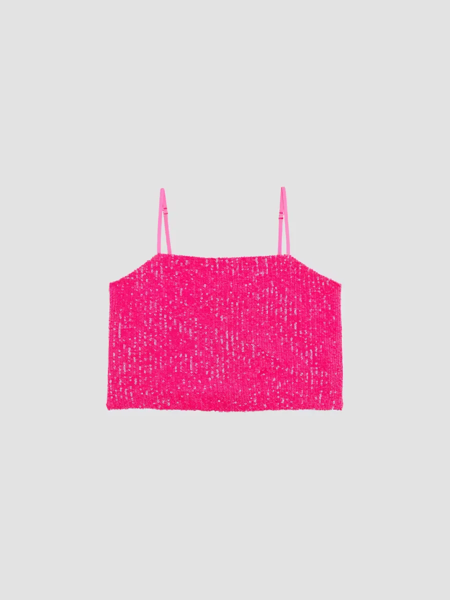 Taylor Sequined Crop Top by KatieJ NYC