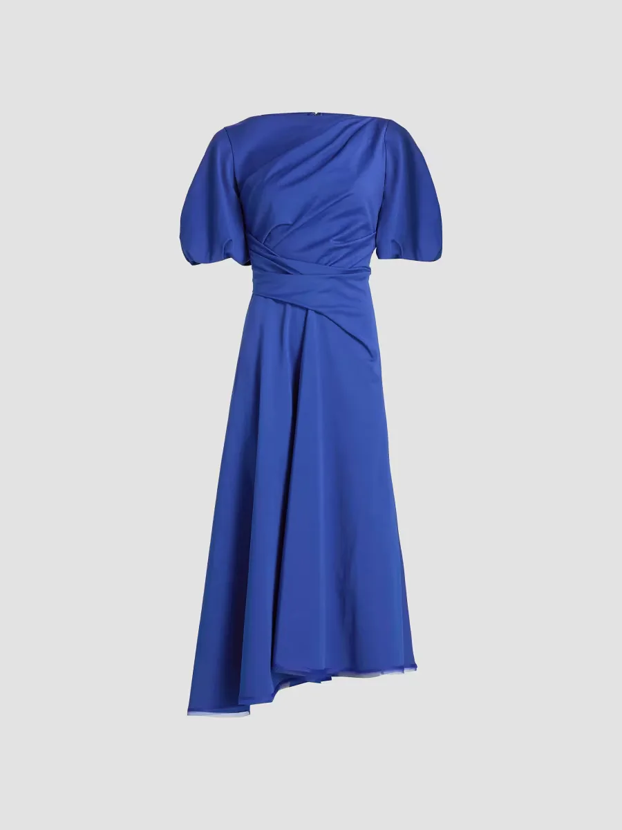 Wrapped Cotton-Blend Cocktail Dress by Talbot Runhof