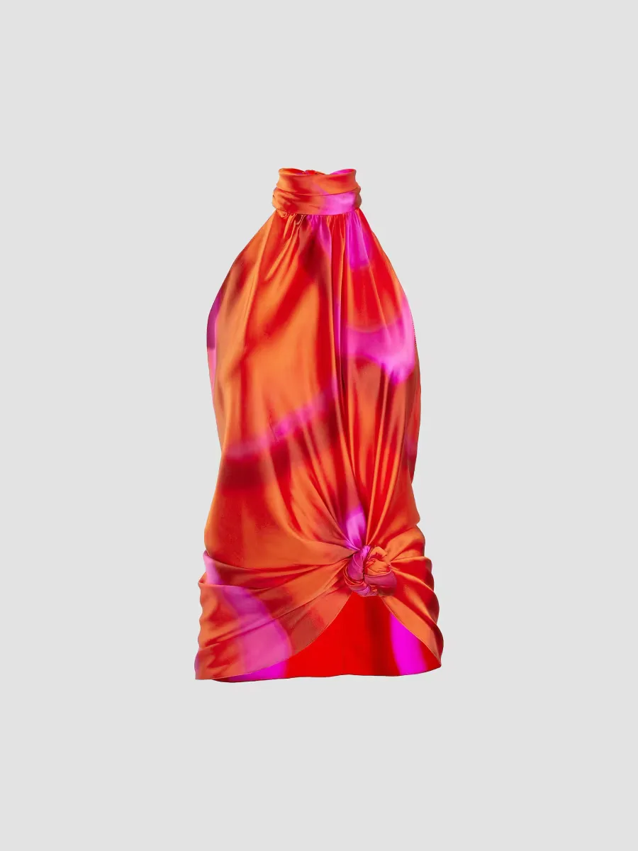 Dita Silk Dyed Halter Top by Silvia Tcherassi