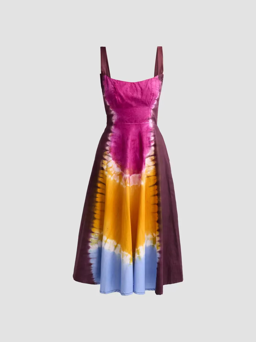 Omolade Tie-Dye Midi Dress by Busayo