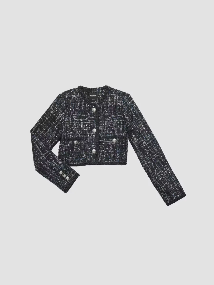 Hattie Houndstooth Crop Jacket by KatieJ NYC