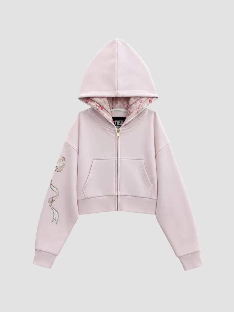 Dylan Coquette Bow Applique Hoodie by KatieJ NYC