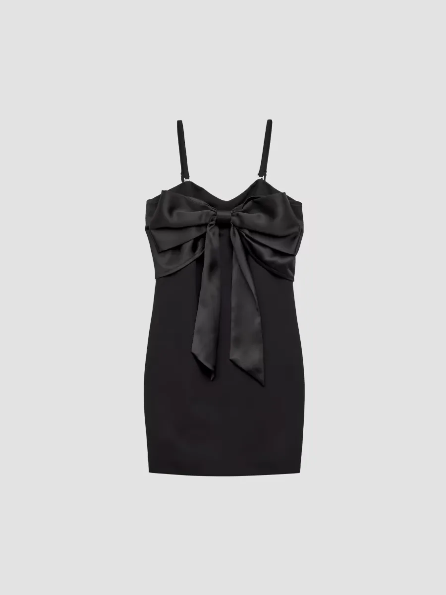 Shayla Satin Bow Sheath Dress by KatieJ NYC