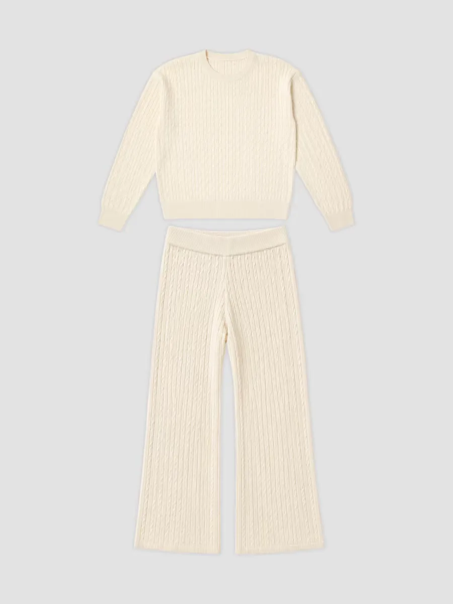Jasmine 2-Piece Knit Sweatshirt & Pants Set by KatieJ NYC