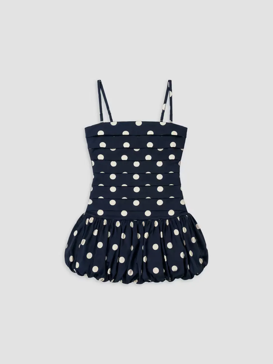Tippy Polka Dot Cotton Sleeveless Mini Dress by KatieJ NYC