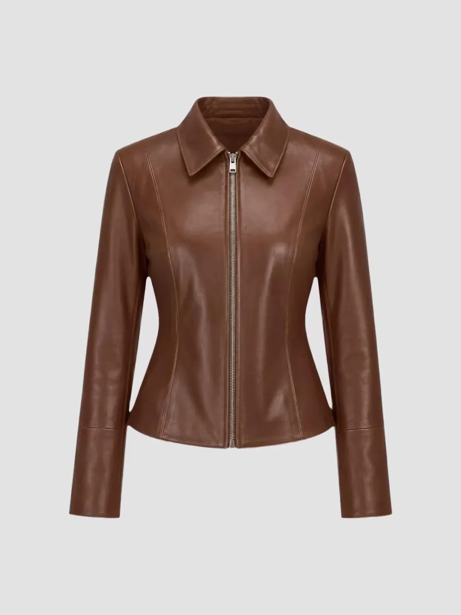 Oceana Fitted Leather Jacket by Lamarque