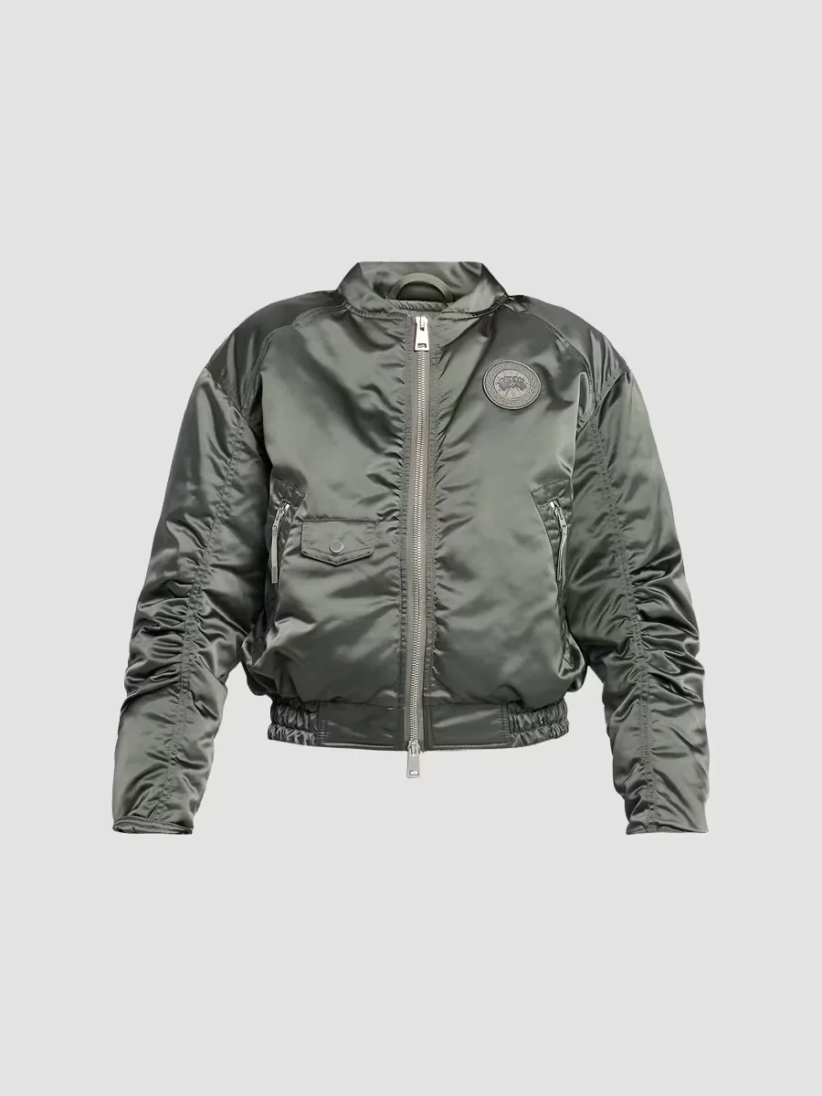Jade Satin & Down Bomber Jacket by Canada Goose