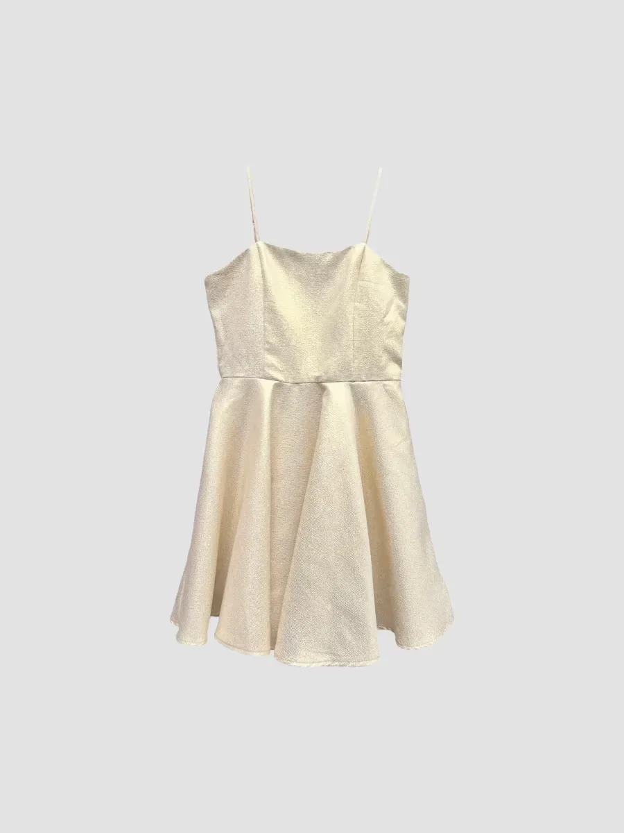 Satin Fit & Flare Dress by Un Deux Trois