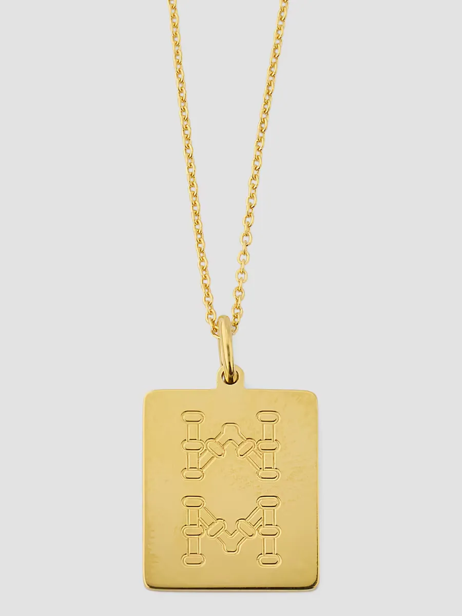 18K Gold Mahjong Bamboo 8 Tile Necklace by Roberto Coin
