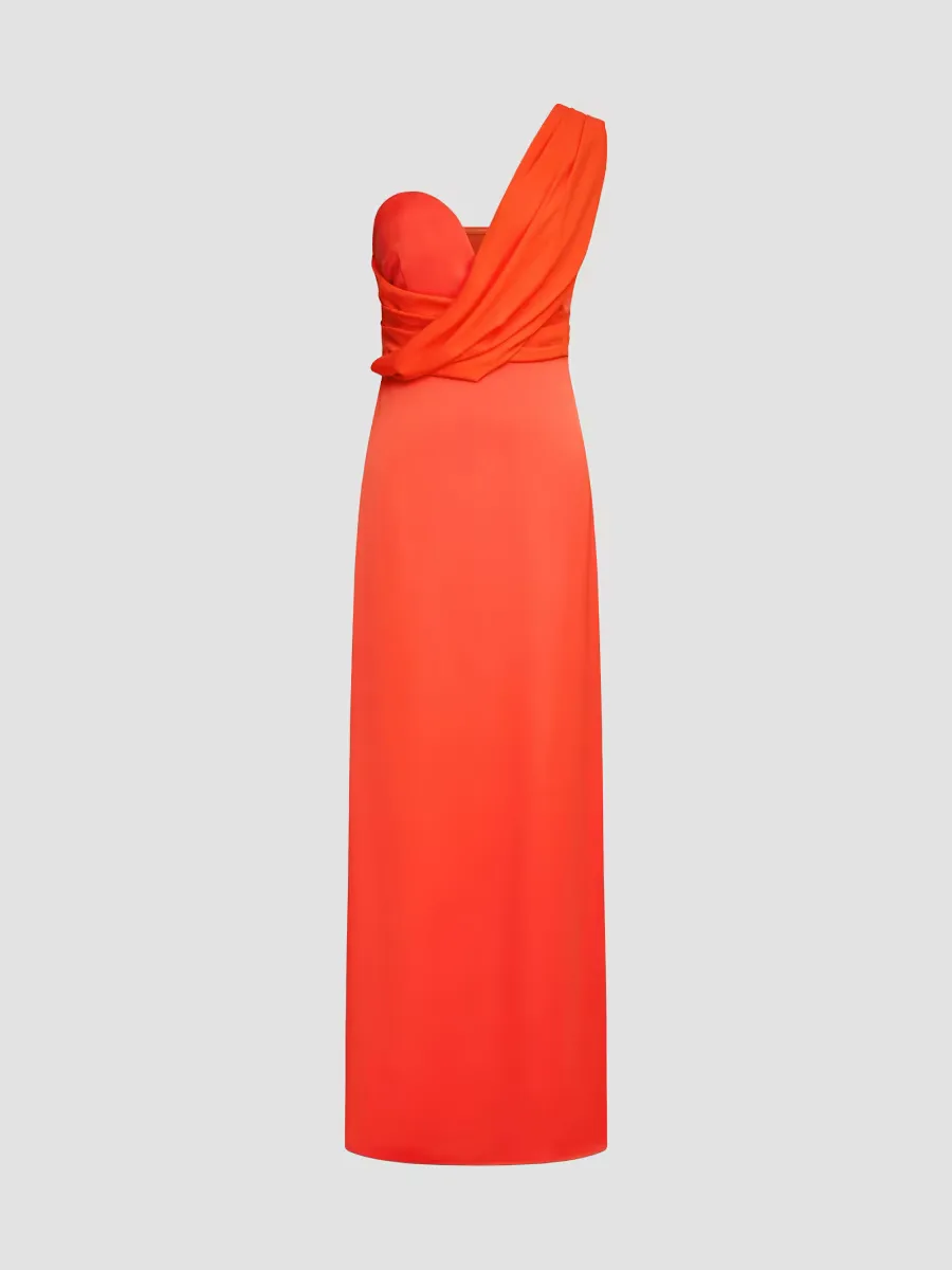 Roselle Crepe One-Shoulder Gown by Halston