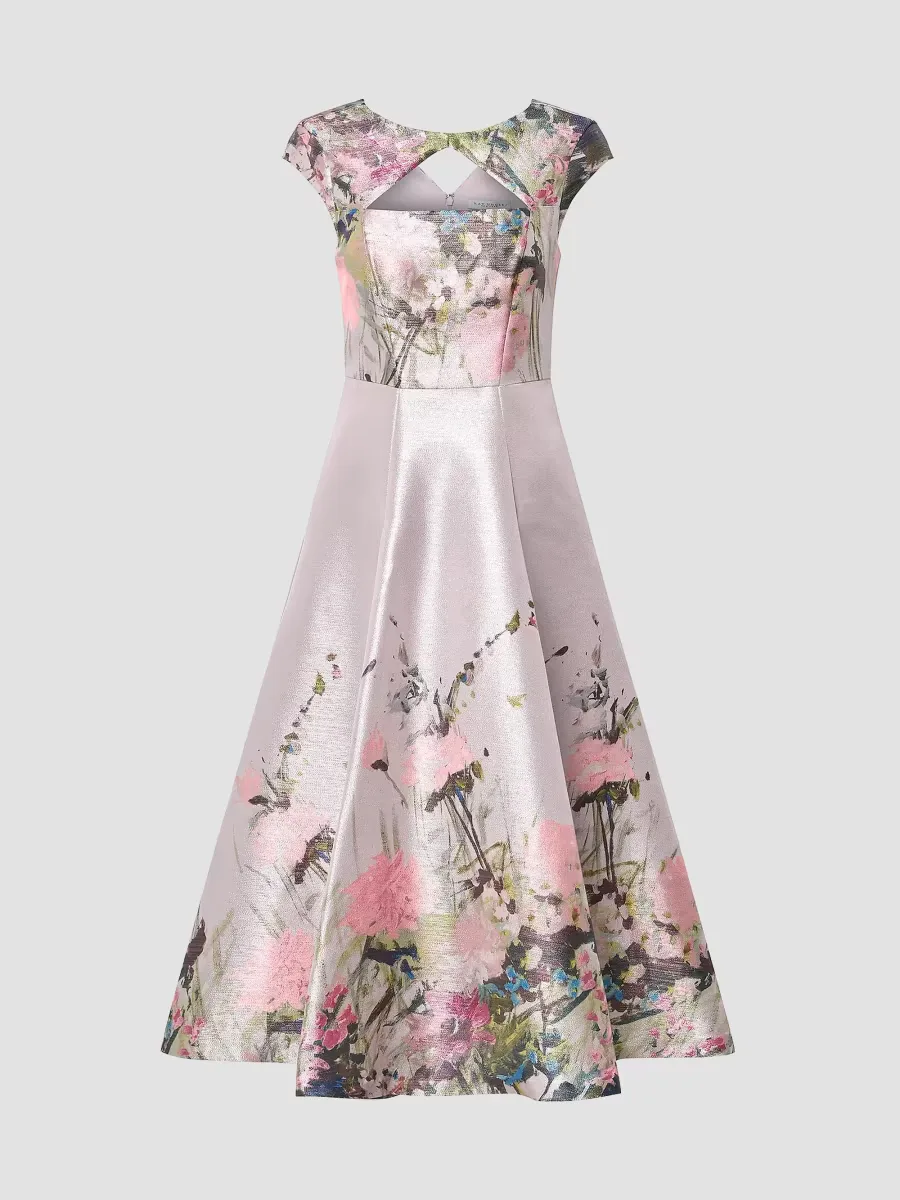 Augusta Blossom Tea-Length Cocktail Dress by Kay Unger