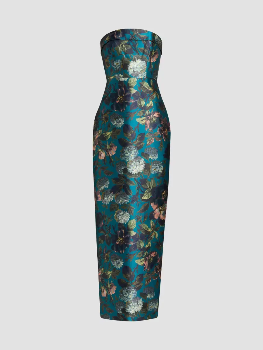 Cleo Strapless Column Gown by Theia