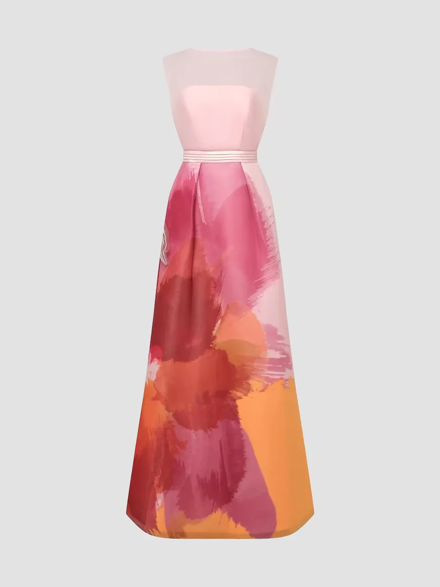 Tess Floral Chiffon Gown by Kay Unger