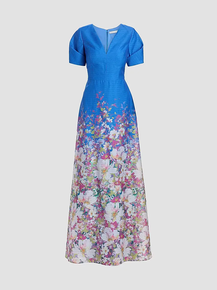 Carlotta Floral Organza Gown by Kay Unger