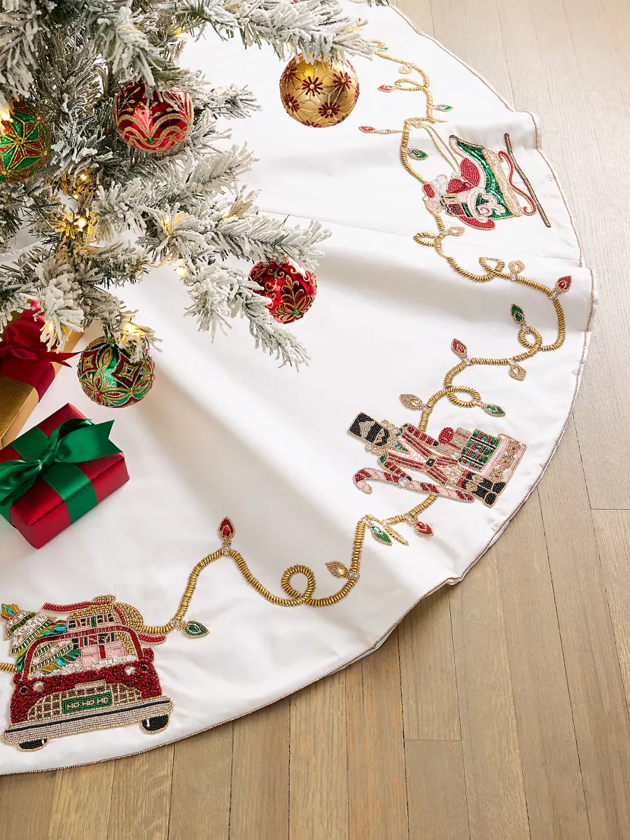 Holiday Lights Tree Skirt by Kim Seybert