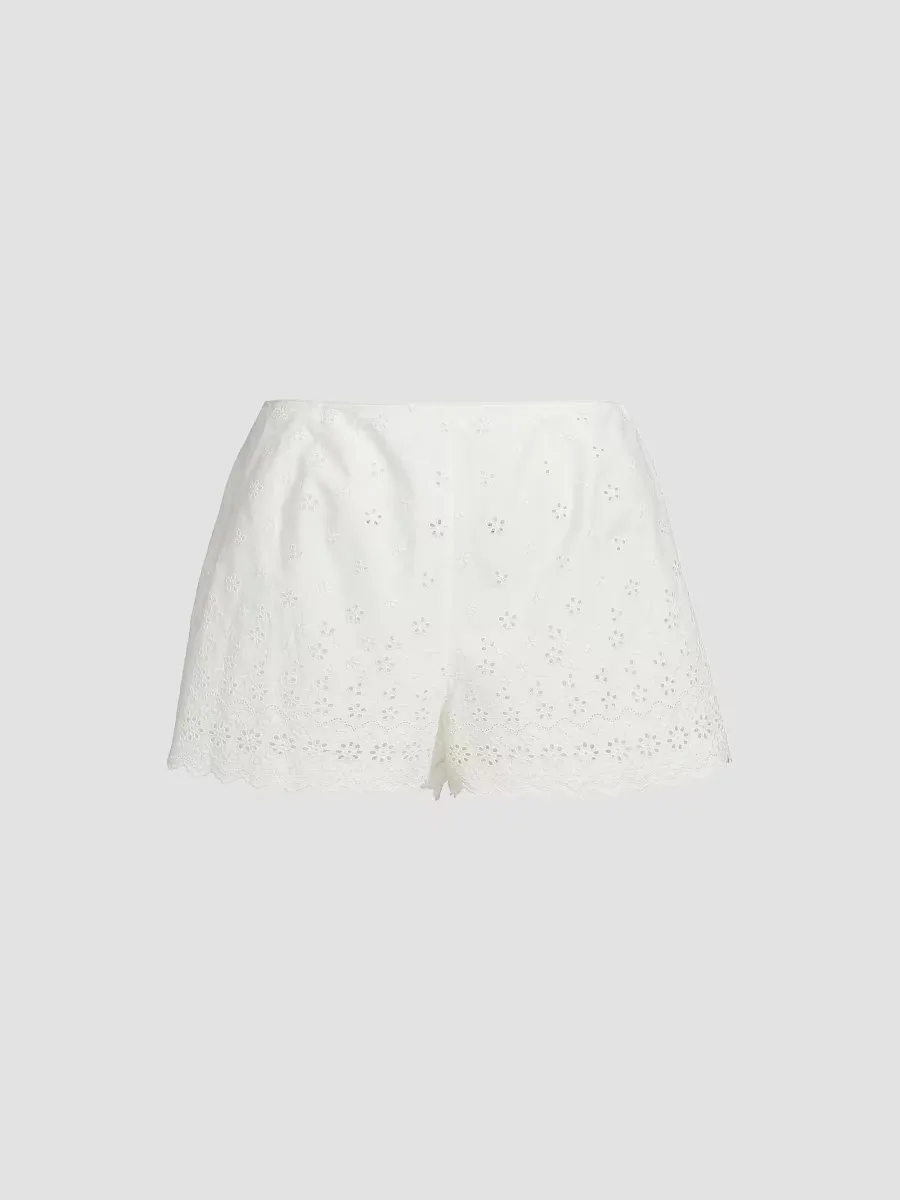 Arbre Cotton Eyelet Shorts by DEN