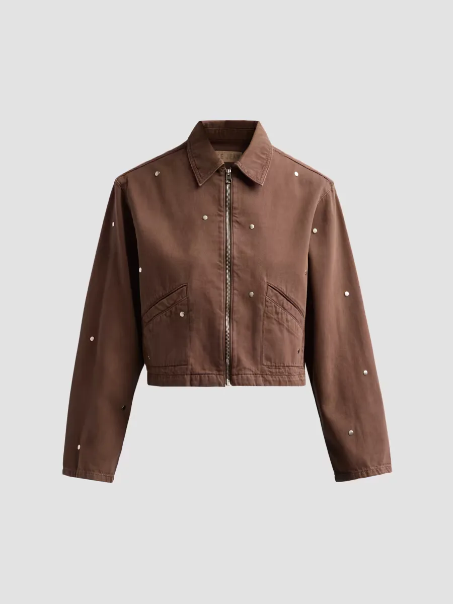 Studded Denim Jacket by Le Jean