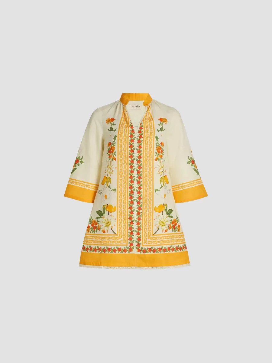 Ammama Garden Cotton-Linen Minidress by Verandah