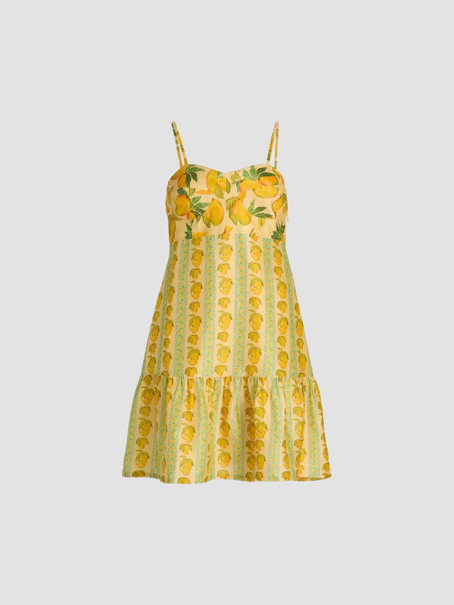 Ammama Corset Mango-Print Minidress by Verandah