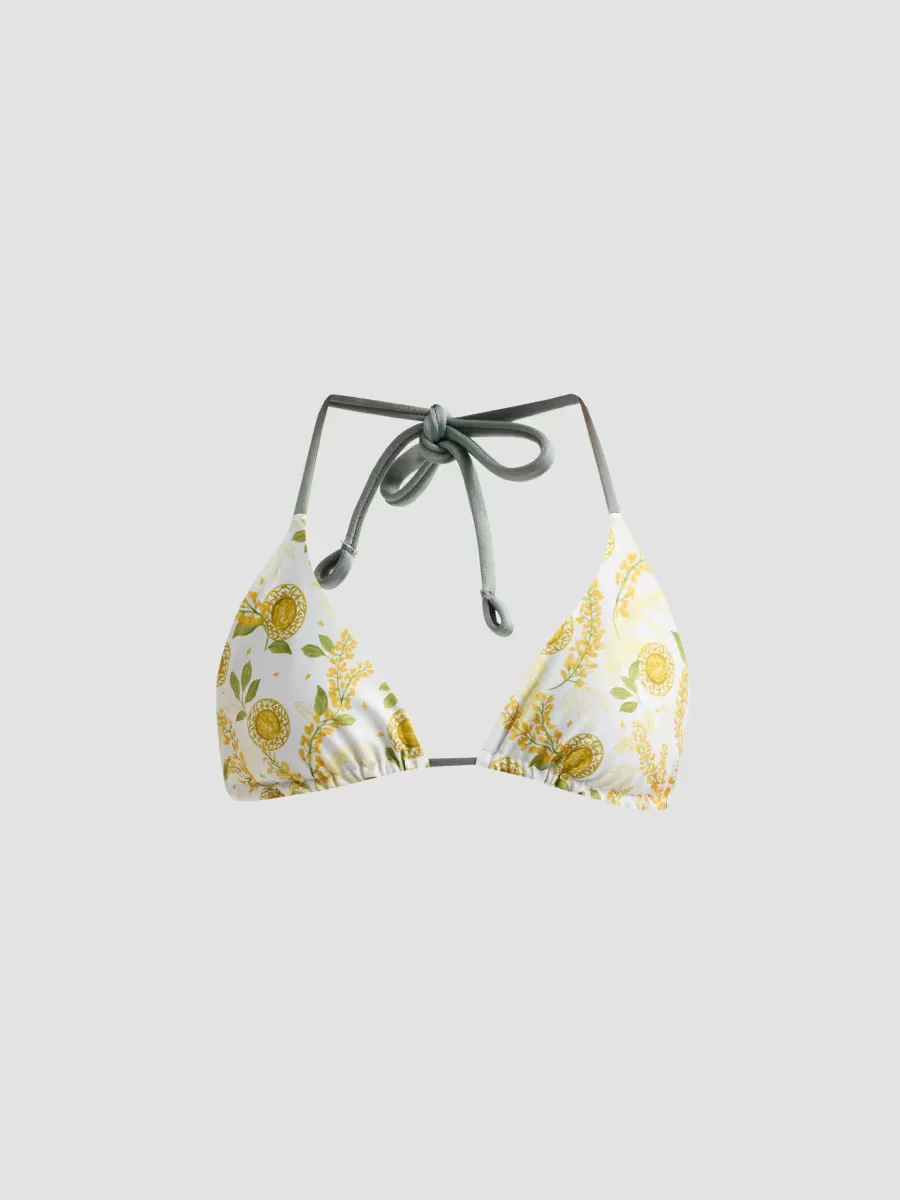 Bejewelled Reversible Triangle Bikini Top by Verandah