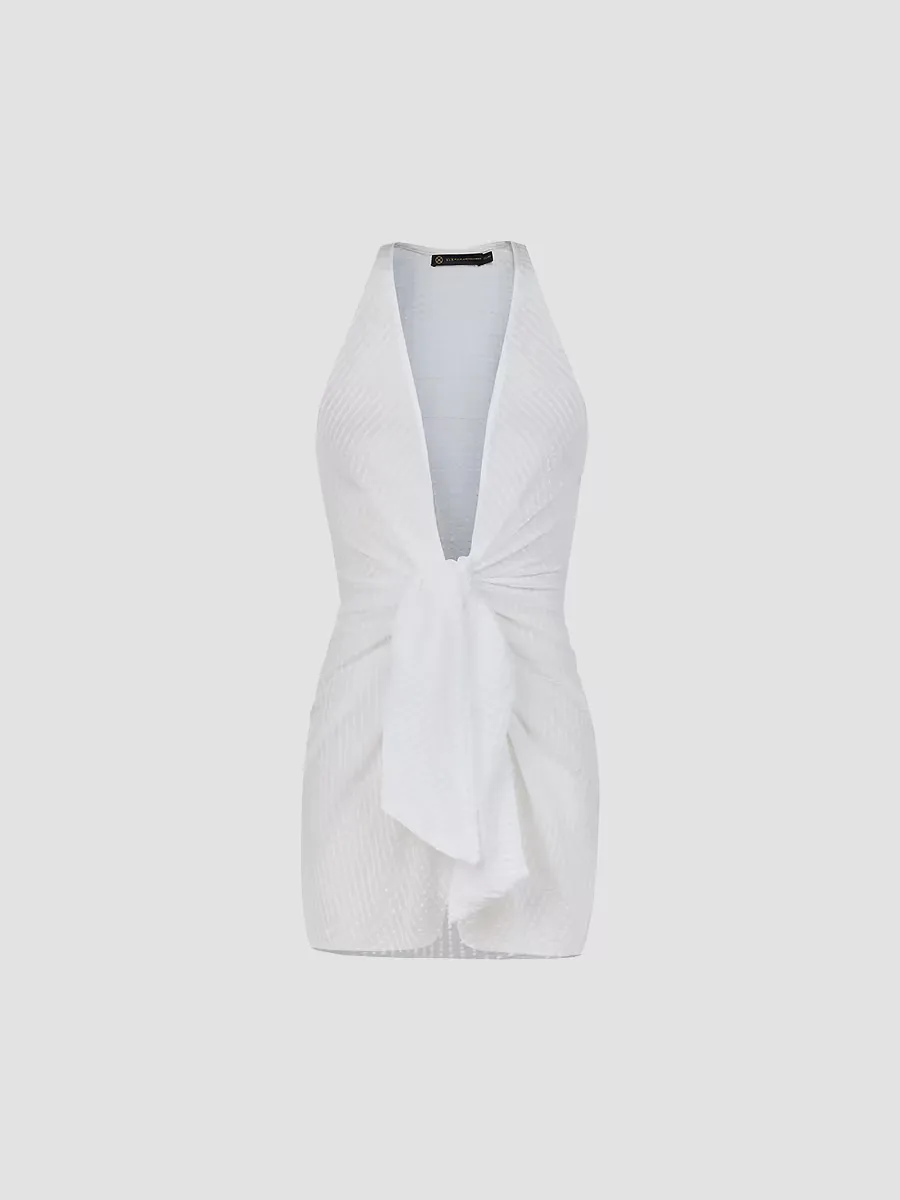 ViX by Paula Hermanny Mita Cotton Sleeveless Cover-Up Minidress by Vix