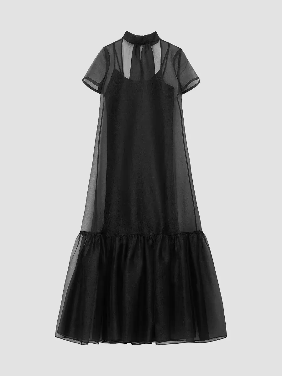 Calluna Bow-Back Organza Gown by STAUD