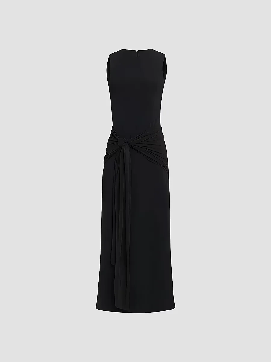 Rory Jersey Tie-Front Midi-Dress by JBQ
