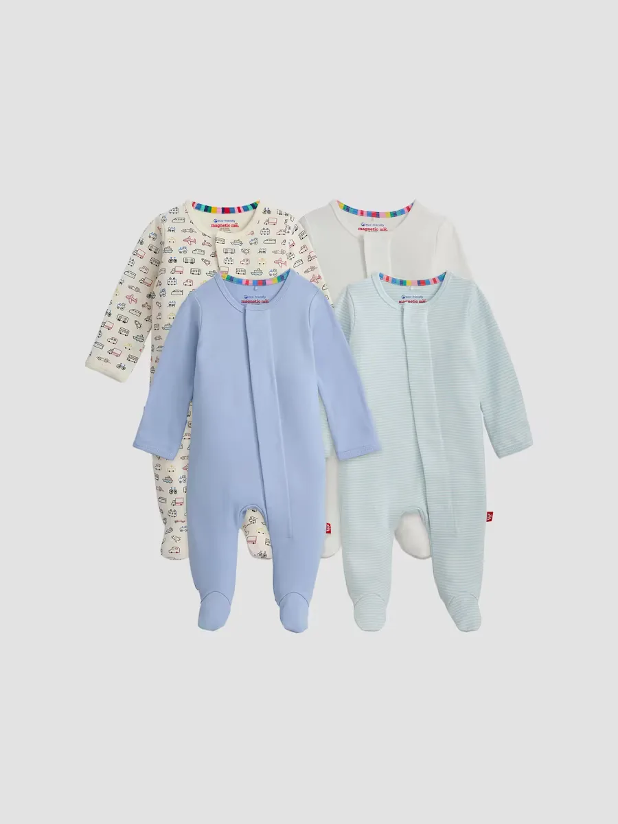 4-Piece Cotton Footie Set by Magnetic Me