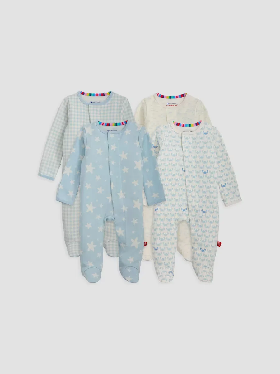 4-Pack Cotton Footie Set by Magnetic Me