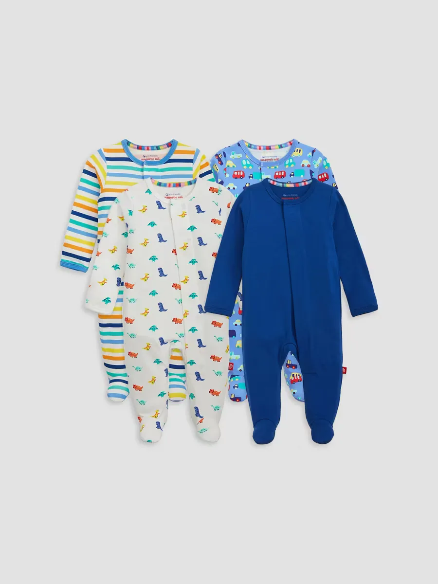 4-Pack CloudStretch Footie Set by Magnetic Me