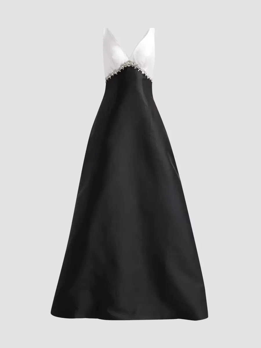 Embellished Mikado A-Line Gown by Pamella Roland