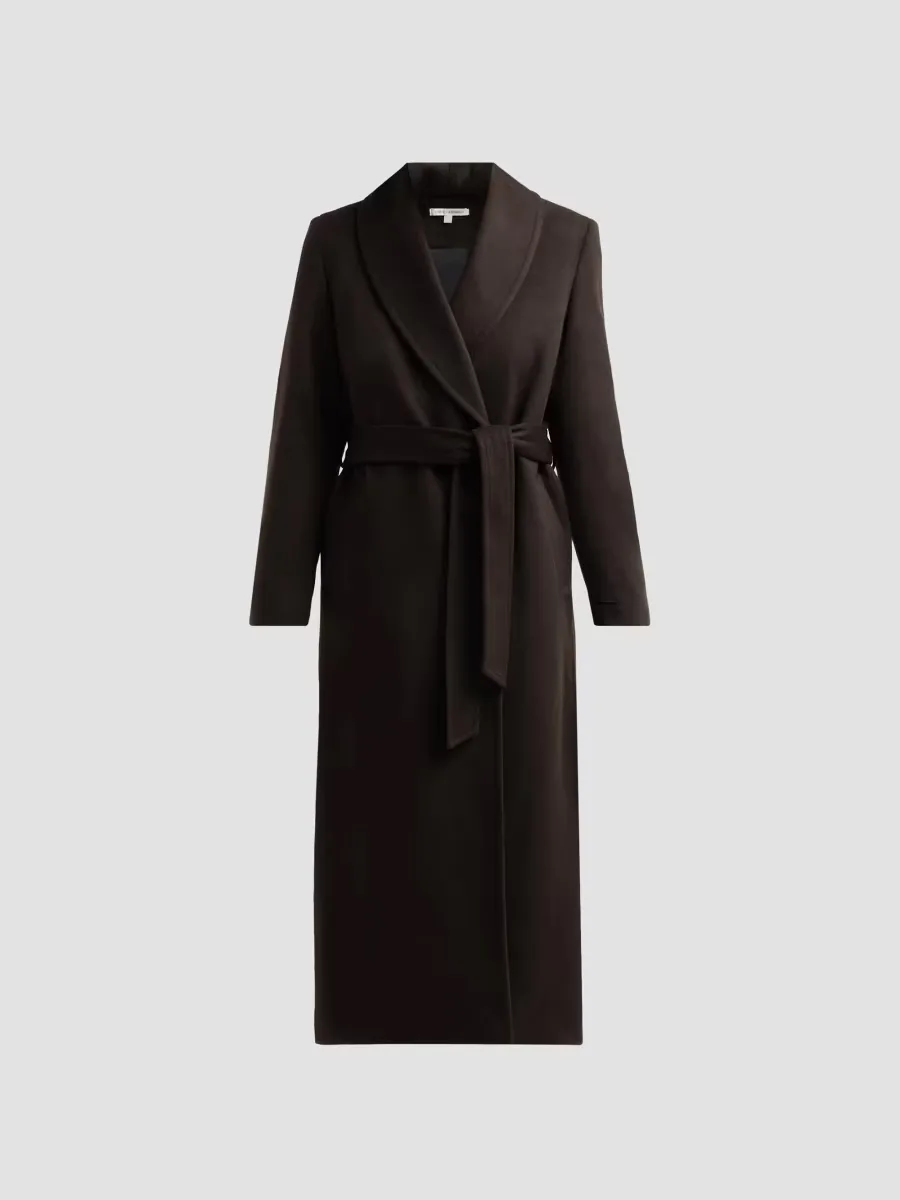 Cashmere Shawl-Collar Coat by Sofia Cashmere