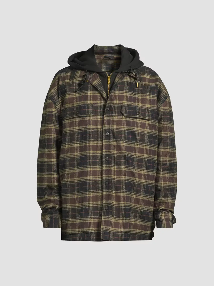Ganadero Plaid Hooded Overshirt by Willy Chavarria