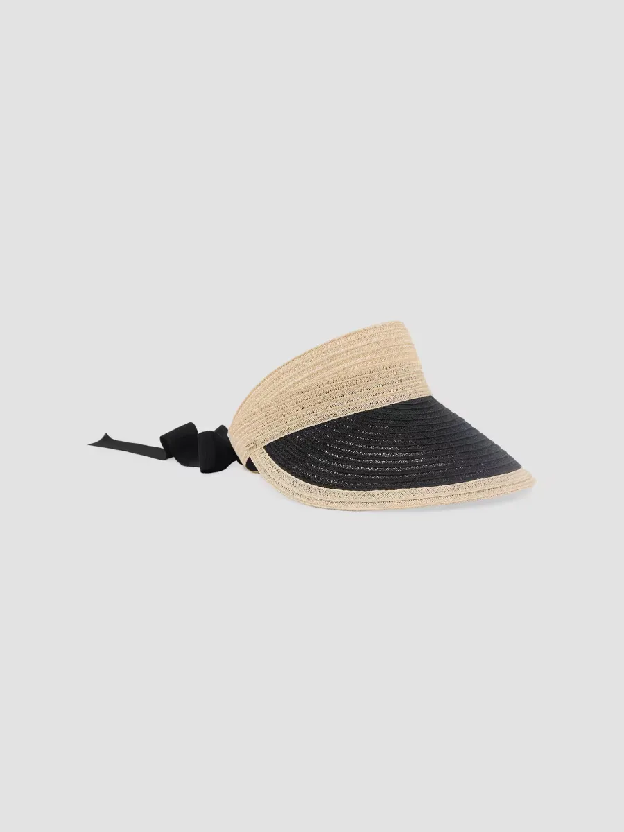 Ricky Ribbon-Accented Hemp Visor by Eugenia Kim