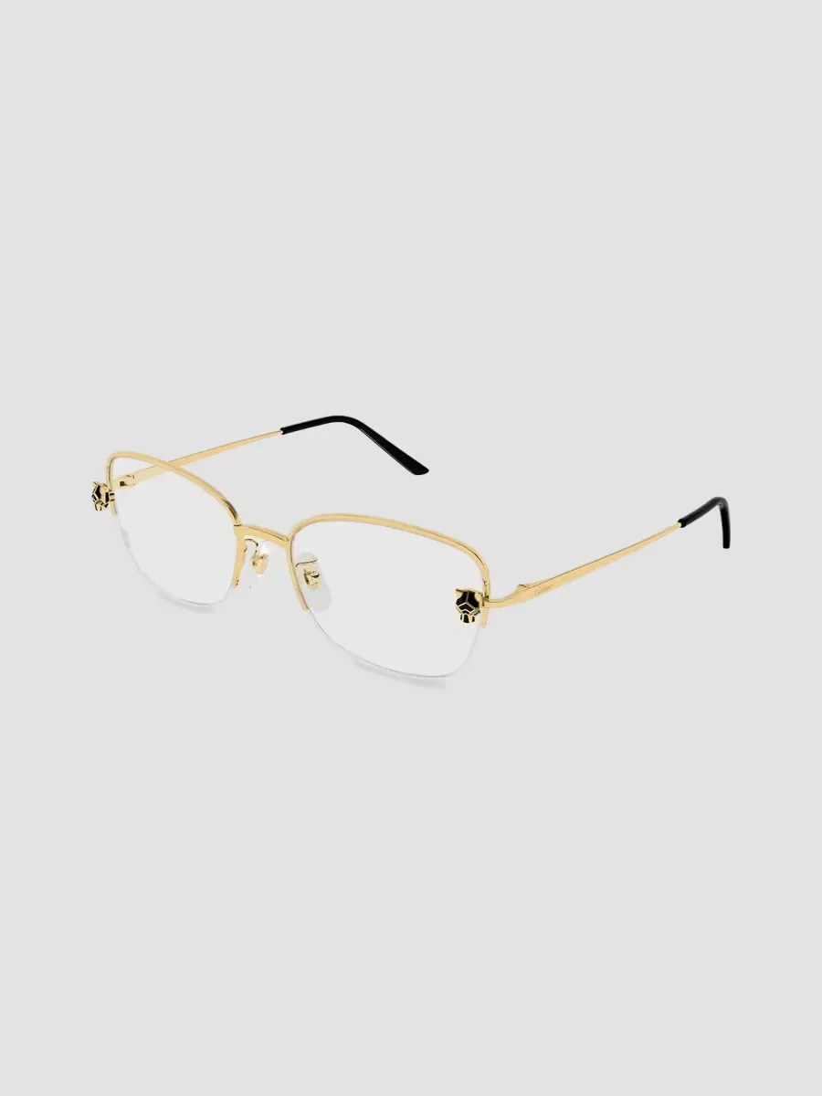 Panthre De Cartier 55MM 24K-Gold-Plated Optical Eyeglasses by Cartier's