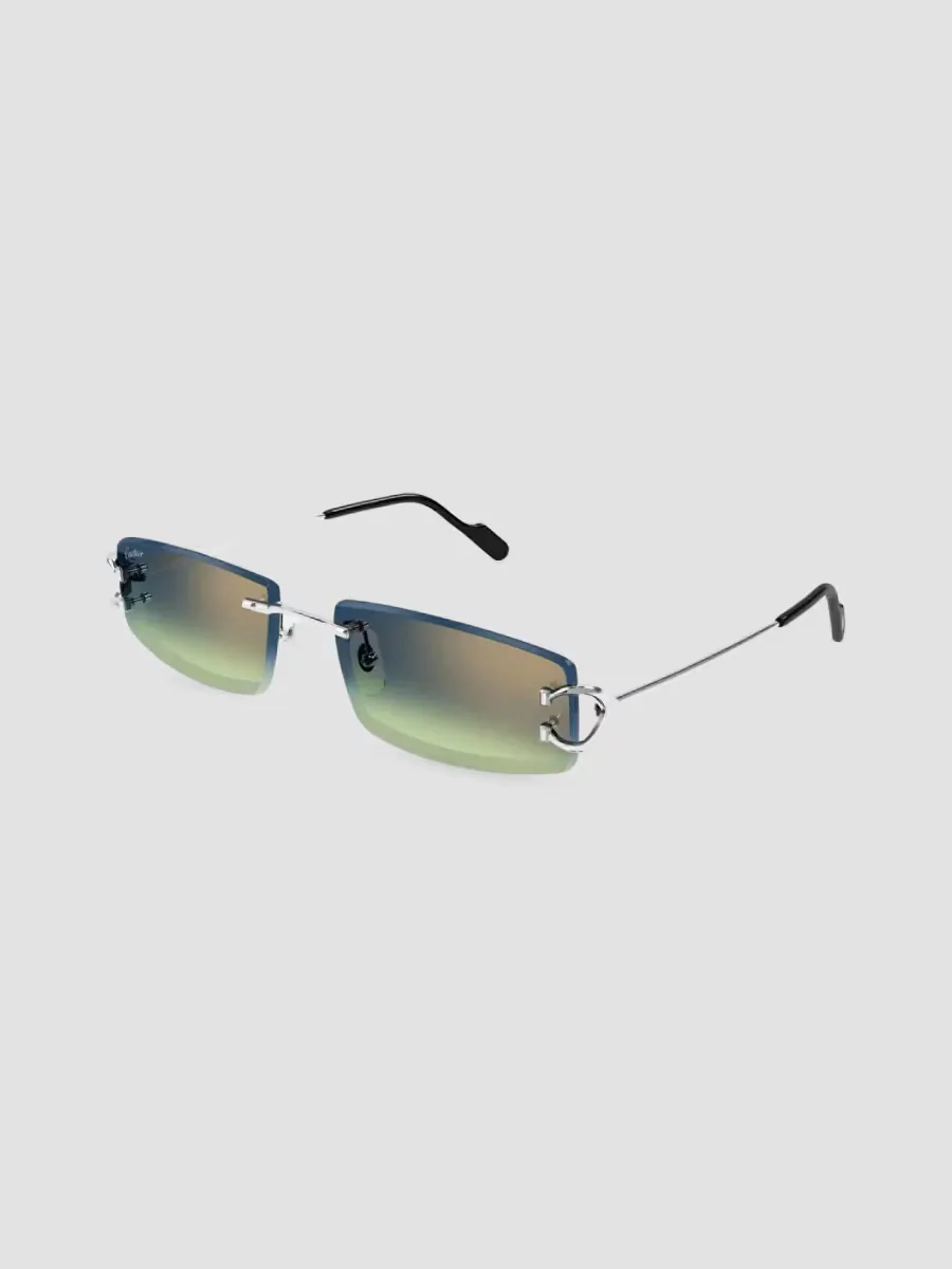 Motifs De Cartier Ct0465S Rimless Rectangular Sunglasses by Cartier's