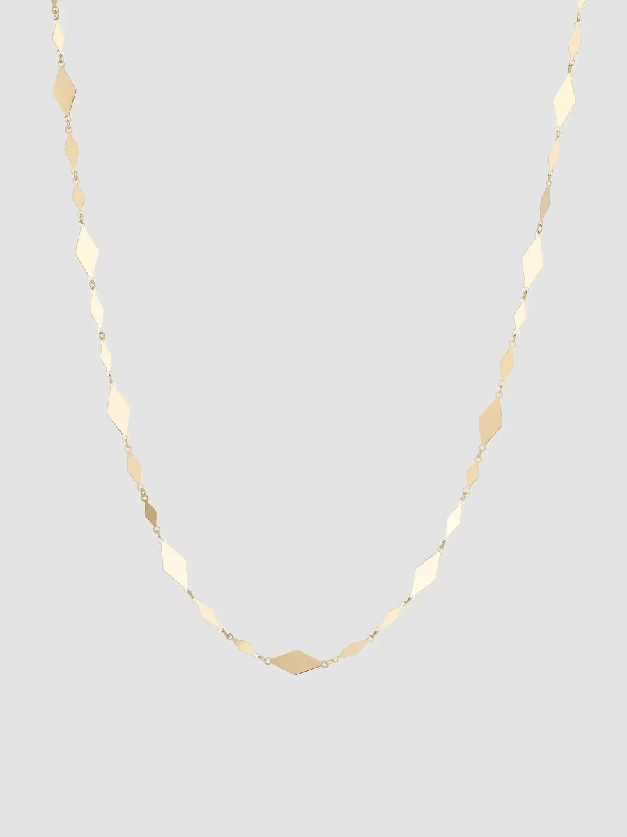 14K Yellow Gold Kite Chain Necklace