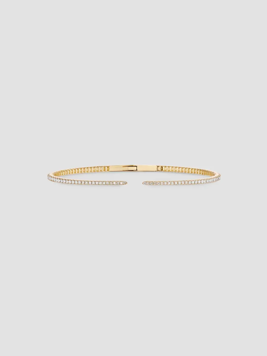 14K Yellow Gold & 0.67 TCW Diamond Cuff